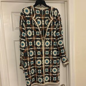 Tyler Boe Multicolor Crochet Cardigan